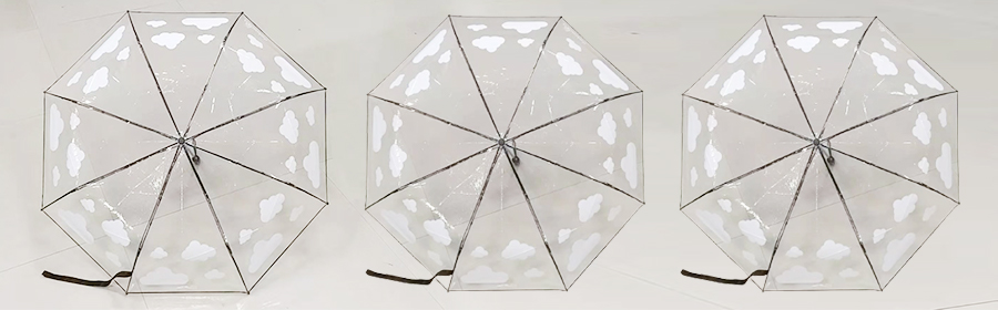 Parapluie nuage transparent pliable