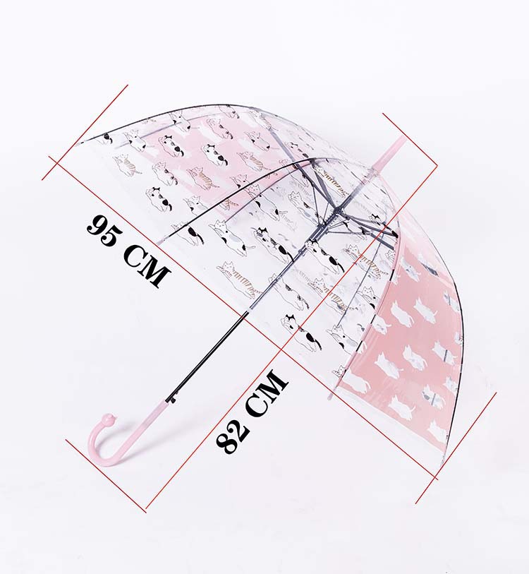 cartoon printed transparent umbrella