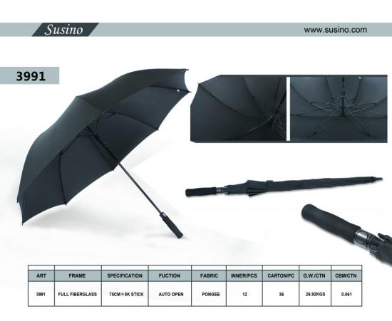 Parapluie de golf compact de 51 pouces