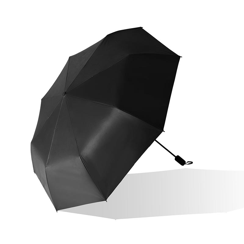 black folding umbrella