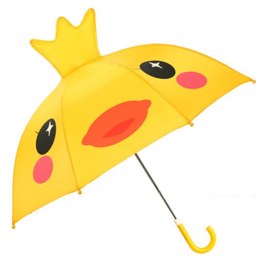 Dessin animé petit canard jaune enfants parapluie solaire