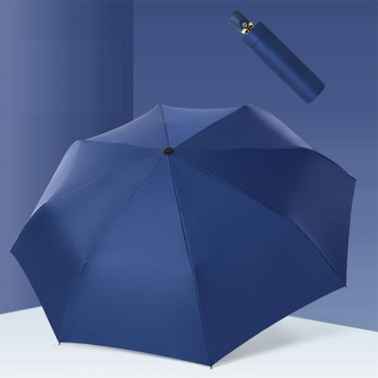 Parapluie automatique à trois plis de couleur unie
