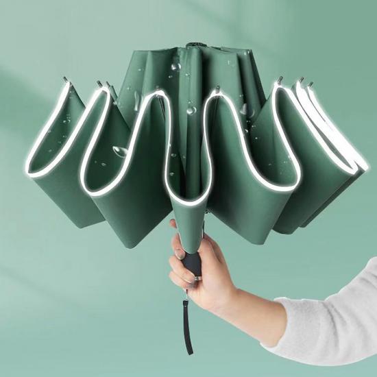 Parapluies publicitaires imperméables à l'eau 10 nervures 3 plis à ouverture automatique et fermeture