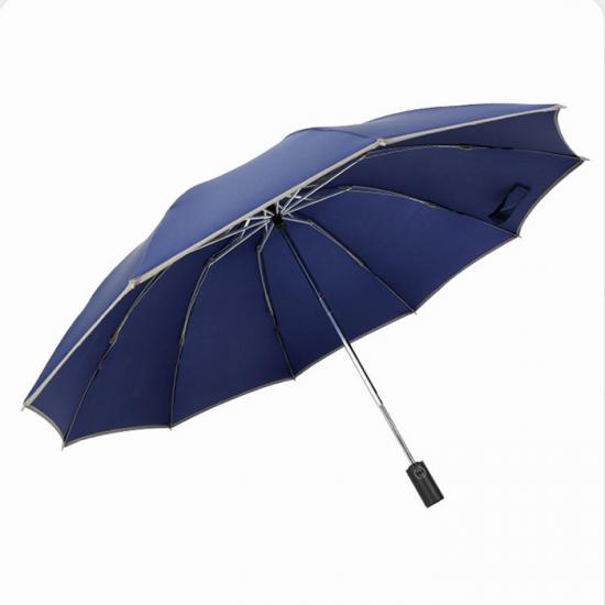 Parapluies publicitaires imperméables à l'eau 10 nervures 3 plis à ouverture automatique et fermeture