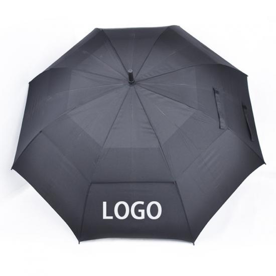 Parapluie de golf coupe-vent double couche pour homme noir surdimensionné