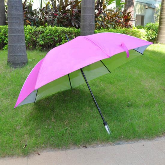 Parapluie de golf de protection UV colorée d'argent