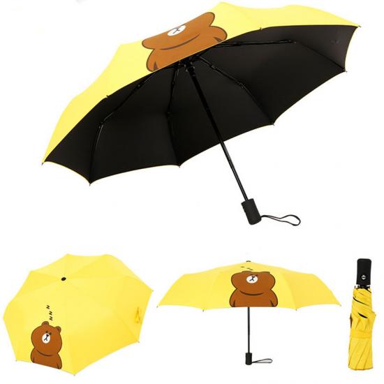 dessin animé ours parapluie sécurité enfants parapluie