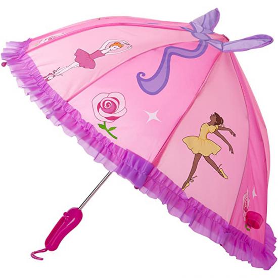 Parapluie ballerine rose personnalisé pour filles