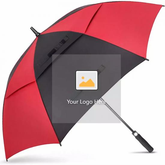 Parapluie de golf personnalisé à double couche de parapluie personnalisable en gros
 