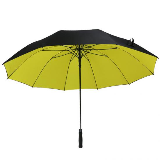 Double Couche Long Poignée Parapluie 10 Côtes Publicité Parapluie Imprimé Logo Golf Parapluie

